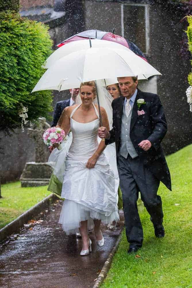 wet weather wedding rain umbrella